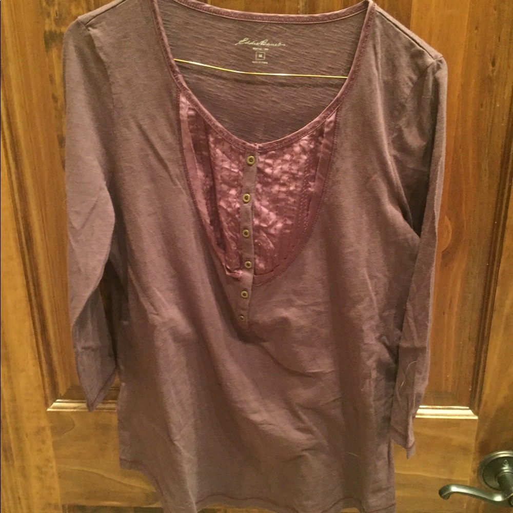 Eddie Bauer 3/4 sleeve shirt. New with tags!